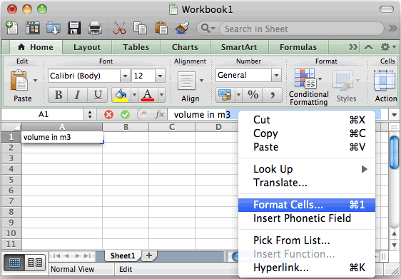 inserting formula on excel for mac